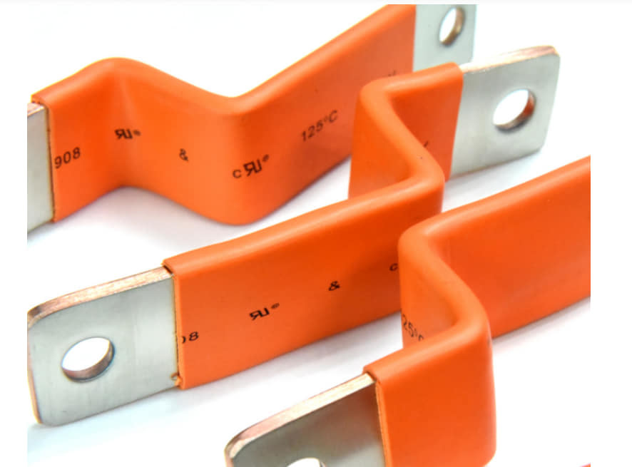 2 Poles Battery Busbar Connector Made of Copper Foil Customized According To Drawings for Performance